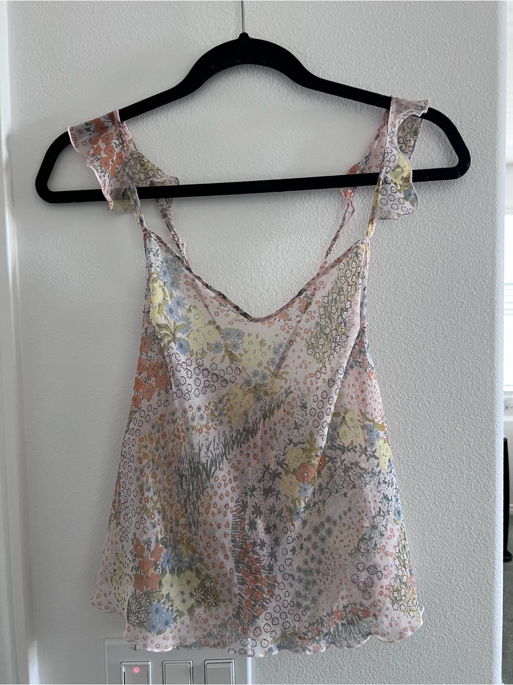 Victoria's Secret Pastel Floral Ruffle Cami Shorts Set